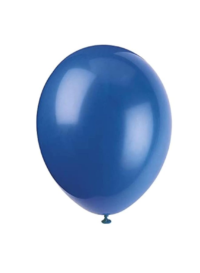 Unique 12" Royal Blue Latex Balloons - Pack Of 10 - Image 1